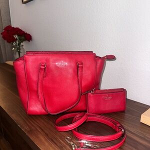 Kate Spade Purse - Hot Chili Red Leather Satchel Purse